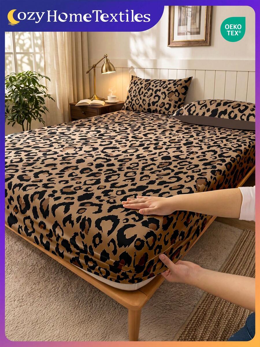 2/3pcs Printed Bedding Set (1pc Bedsheet Set + 1/2pcs Pillowcase Without Pillow Insert), Skin-Friendly Comfortable Mattress Protector, Printed Pattern Mattress Cover, Soft, Breathable, Multi-Size, Fits Twin/Full/Queen/King Bed, Machine Washable, Home Decor, Bedroom Decor