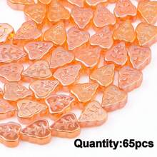 Approx. 65pcs Colorful Maple Leaf Shaped Glass Beads, DIY Jewelry Making Supplies, Spacer Beads - Maple Leaf Beads - View 8