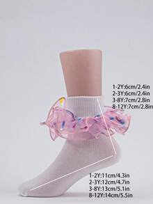 4双装儿童/女童荷叶边公主芭蕾舞短袜，婴儿/幼儿/青少年 - 彩色 - 查看 4