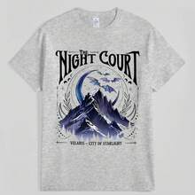 Velaris The Night Court Acotar Two-Sided Comfort  Shirt, Velaris The Night Court Shirt, Court Of Dreams, Inner Circle Acotar Tee-Unisex Summer Casual Vintage Cotton Printed T-Shirts For Couples - Xám - Xem 5