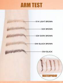 W3W 4D Eyebrow Pencils With Professional Square Brush Tip For Realistic Hair Like Strokes Waterproof Long Lasting Smudge Proof Natural Contour Effect Easy To Apply Brow Makeup For Beginners And Daily Use Perfect Holiday Or Birthday Gift For Women Seeking Defined Natural Looking Eyebrows - 多色 - 查看 5