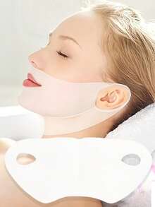 Remendos Reutilizáveis de Elevação Facial em Forma de V, Refrescantes e Confortáveis, Ferramenta de Cuidados Faciais para Mulheres, Design Elegante, Adequado para Uso Doméstico, Ajuda a Moldar Contornos Naturais, Melhora o Queixo Duplo, Acessório de Beleza Elegante, Confortável de Usar - Multicolorido - Visão 1