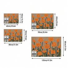 1pc Rug/Carpet/Bath Mat/Door Mat, American Luxury Classical - Floral Painting Pastoral Style Welcome Mat, Suitable For Bathroom, Kitchen, Entrance, Hallway, Bedside, Living Room, Bedroom, Machine Washable Soft Floor Mat, Aesthetic Home Decor - P - View 3