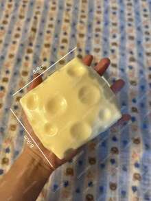 1/3Jumbo Cheese Cube Stress Ball Big Cheese Shapeable Squeeze Ball Non-Bounce Fidget Toy ASMR Sensory Anti-Stress Christmas Gift - Màu vàng lớn - Xem 7