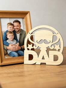32pcs Wooden Father's Day Trophy Craft Set, Includes 10 Wooden Pieces, 10 Ropes, 12 Colored Pens, DIY Painting & Doodle Handmade Craft, Father's Day Gift, Wooden Pendant Decor, Holiday, Wedding, Home Party, Garden Decoration, Festive Souvenir - Father's Day Wooden Pendant - View 2