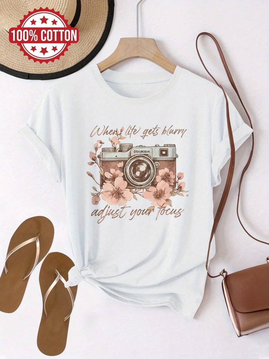 Dam-T-shirts - Vitt - Visa 1