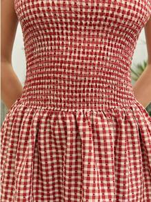 Women's Sleeveless Fitted Mini Skater Dress, Sweet French Style Suitable For Campus, Picnic, Travel, Date, Vacation - Multicolor - View 6