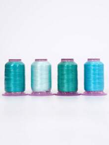 Set de 4 piezas con 550 yardas de surtido de hilos de bordado en caja de almacenamiento, hilos de poliéster multicolor adecuados para máquinas de coser, punto de cruz, costura y manualidades, gran regalo - multicolor - Ver 11