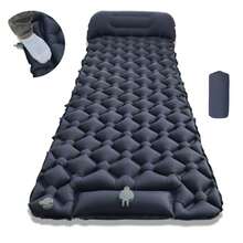 4-Inch Extra Thick Self-Inflating Air Mattress - Double Inflatable Camping Pad With Built-In Foot Pump And Pillow, Suitable For Backpacking Tents - Multicolor - View 8