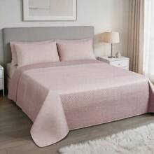 Two-Tone Air Conditioning Duvet And Pillowcase Set, Includes 1 Duvet And 1/2 Pillowcases, Made With A Soft And Comfortable Filling Process, Breathable Design To Keep Cool And Comfortable, Easily Integrates Into Any Bedroom Decor - 淺粉紅深粉 - 查看 7