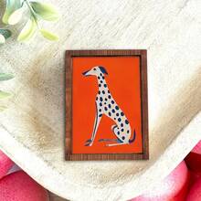 2D Flat, 2D Flat Single Miniature Dollhouse Accessory - "Love Actually" Inspired Wooden Decorative Item With Red Text, Background And Gold Accents, Miniature Scene Model, 2D Flat - C - View 3