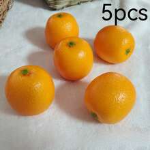 Artificial Oranges, Plastic-Look Oranges, Artificial Oranges, Decorative Fruit Trays, Suitable For Furniture Decoration, Kitchen Decoration, Window Displays, And Photography Props. - Orange-6pcs - View 8