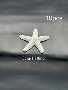 1/10/20個白色樹脂海星裝飾品，適合海洋主題手工藝，尺寸1.18英吋，適用於婚禮、節日、手工藝品、家居裝飾和配件，最適合生日派對、熱帶海灘派對 - 海星 - 查看 13
