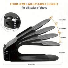 5pcs Multi-Functional Adjustable Tiered Shoe Rack, Space-Saving Home Shoe Holder, Stackable Shoe Storage Organizer, Prevents Shoe Deformation, Suitable For Various Shoe Cabinets And Entryway Scenes, Freely Adjustable Height, Easily Expandable Storage, Say Goodbye To Clutter, Essential For Rental And Home Storage, Simple Design Fits Modern Home Decor, Durable And Practical Shoe Storage Supplies, Daily Home Use - Multicolor - View 5
