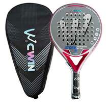 Vợt tennis composite, mặt vợt bằng sợi carbon và chất liệu EVA mềm, kèm túi đựng vợt. - Hồng - Xem 5