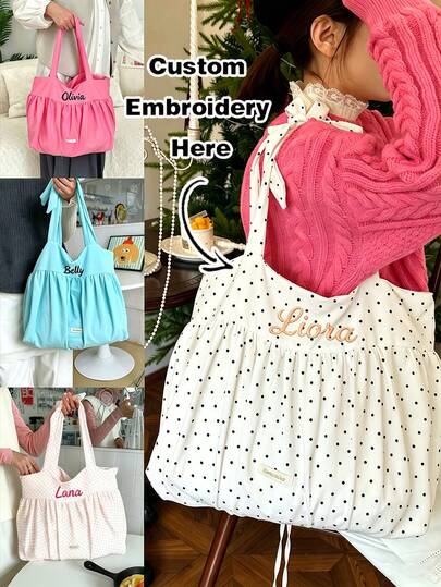 (Name Customization) Exclusive Elegant Multi-Purpose Single Shoulder Crossbody Bucket Bag, Single Shoulder Bag, Crossbody Bag. Made Of Thick Material, Soft Fabric. Multiple Colors Available. Ideal Gift Item.