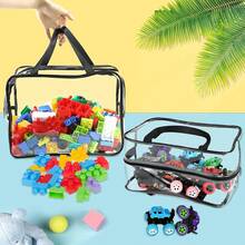 1-3 piezas de bolsa de almacenamiento de juguetes de PVC transparente, bolsa de almacenamiento de rompecabezas de playa, impermeable para viajes con cierre de cremallera, bolsa para lavar y enjuagar. - 1 pieza - Ver 4