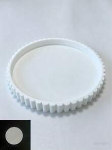 1/2pcs White Wavy Round Tray, Summer Modern Minimalist Decorative Tray, Multi-Functional Wavy Edge Round Storage Dish, Luxury Aesthetic Coffee Table Centerpiece, Waterproof Non-Slip Organizer Tray, Light Luxury Home Desktop Decor, Living Room Dining Room Kitchen Bathroom Multi-Purpose Display Stand - Multicolor - View 12