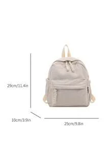 1pc New Minimalist Backpack, Casual Simplistic Fashion. Featuring Zipper Design, Adjustable Shoulder Straps, Suitable For Teenagers, Shopping, And Travel. Can Easily Fit Daily Essentials, A Versatile Stylish Item For Various Occasions. The Backpack Is Highly Applicable And Also Makes An Excellent Gift For Friends. - Multicolor - View 8