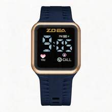 ZOEA Sports Smartwatch With Breathable Perforated Strap + Square Touchscreen + Fitness Style + Daily/Sport Use + Smartwatch - Biru - View 2