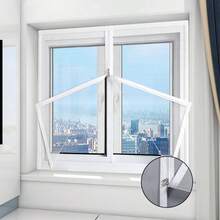 1pc White Hook And Loop Zipper Mosquito Net, Self-Adhesive Window Screen, Removable Mesh Curtain For Home Use - White Zipper - View 5