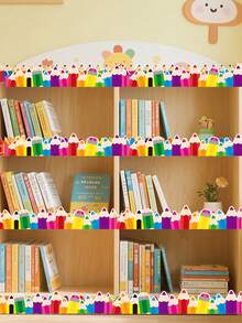 1pc Colorful Pencil Theme Bulletin Board Border Roll - Multicolor Classroom Decor, Back To School Colored Pencil Blackboard Bulletin Board Border Decorative Paper, Suitable For Back To School Season, Pencil Shaped Border Roll For Display Board, Teacher Supplies, Student Workspace, Bulletin Board Decor, And Office - Multicolor - View 2