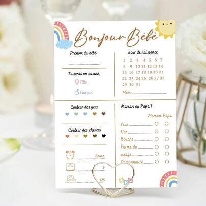 10/30 Pcs Cute Sun Rainbow Baby Shower Prediction Cards, Gender Prediction Game For Babies, Gender Reveal Party Game Cards, Perfect For Baby Showers, Birthdays, Christenings, Birthday Parties, Gender Reveals, And Family Gatherings