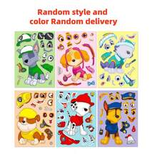 6pcs/Set Paw Patrol Cartoon Stickers, Interactive Parent-Child DIY Puzzle Stickers, Versatile Decorative Stickers, Ideal Gift Choice, Random Styles - Multicolor - View 9