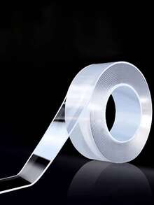 1 Rollo de Cinta Adhesiva Doble Cara Multiusos, Tira de Sellado Transparente Aplicable Diariamente Fuerte y Elástica, Tira de Sellado de Goma, Fácil de Usar, Adecuada para Decoración del Hogar, Baño, Decoración de Otoño y Temporada de Regreso a Clases. - transparente - Ver 2