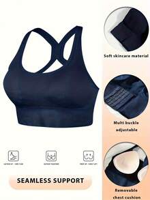 7 Pcs/Set Seamless Sports Bra, Sports Bra For Women Sports Bras Sport Bra Bras For Women Adjustable Back, Wire-Free Yoga Sports Bra, Push-Up, Quick-Drying, Shockproof Fitness Vest Style Sports Bra For Women. - 彩色 - 查看 5