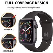 CASECOPS 4pcs Full Coverage High-Definition Screen Protector, Featuring Curved Composite Film And Carbon Fiber Style, Soft Material, Non-Glass, High-Definition Anti-Fingerprint, Suitable For Apple Watch 38/40/41/41/42/44/45/46/49mm, Ultra3/2/1/SE, 11/10/9/8/7/6/5/4/3/2/1 Series. Anti-Oil, Anti-Scratch, Anti-Fingerprint, Dust Protection, Full Coverage, No Bubbles, Easy Installation. - 4pcs - View 7