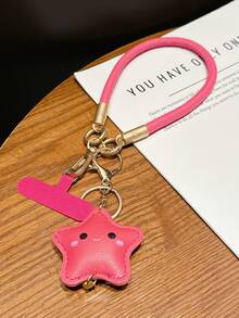 1 chiếc móc khóa đeo tay hình ngôi sao mềm mại, mặt dây chuyền hình chuông dễ thương, móc khóa chống thất lạc tiện dụng. - Nhiều màu - Xem 18