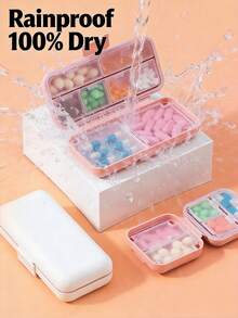 Hộp đựng thuốc người lớn 8 ngăn dày dặn, khóa an toàn, chống bụi, kín đáo, thích hợp cho các chuyến bay, du lịch, bộ dụng cụ y tế, cắm trại, ký túc xá, kỳ nghỉ. - Nhiều màu - Xem 15