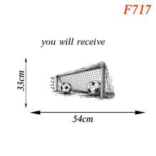 Vintage Sketch Soccer Goal Player Wall Stickers Decals Football For Bedroom Living Room Home Wall Decor - Football - View 7