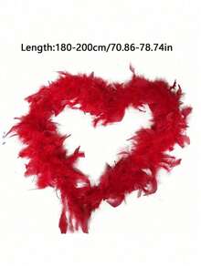 Feather Scarf, DIY Party Decoration, Colorful Feather Scarf, Scarf Decoration, Suitable For Birthday Party, Halloween, Christmas, Racing, Afternoon Tea, New Year's Eve, Concert, Home Decor, Dance Wedding, Stage Performance, Carnival Costume And Accessories, Party Supplies - Multicolor - View 7