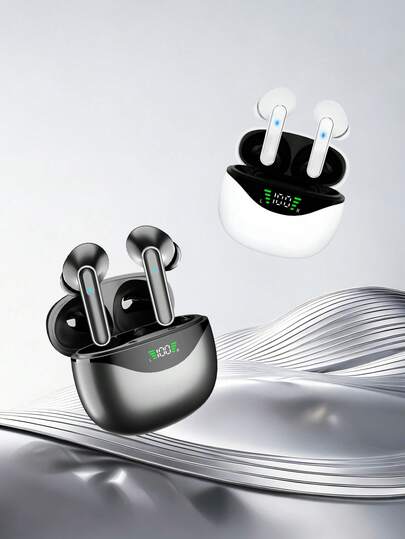 DP4 Wireless Earbuds, In-Ear, Super Long Battery Life, LED Display, High-Quality Sound, Suitable For Sports & Gaming