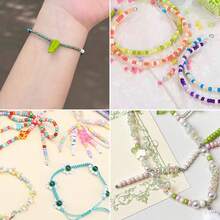 2000 Stück mehrfarbige gefärbte maschinenbestickte Perlen, Hirseperlen, Glasperlen lose Perlen, DIY Schmuckherstellung Haarspangen Quasten, Armbänder, Kopfschmuck Ohrringe, handgefertigte Perlenaccessoires - DIY Glasperlen - Übersicht 8