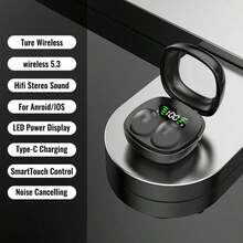 Mini In-Ear Wireless Headphones With Noise Cancellation, HIFI Surround Stereo Bass, Smart Digital Display, Long Battery Life, Universal Compatibility - View 5