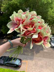 1pc/4pcs Set Artificial Orchid Potted Plants, Home Hotel Decor, Valentine's Day, Birthday, Graduation Gift, Home Decor, Back To School Supplies, Artificial Plants, Roses, Art, Flower Bouquet, Floral, Artificial Flowers, Dining Table Centerpiece, Flowers, Artificial Flowers For Decor, Wedding Decor, Wedding Flowers - Multicolor - View 2