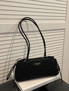 Nueva bolsa de mano con estampado de leopardo a la moda, adecuada para fiestas, salidas, vacaciones, compras y uso diario, puede almacenar monedas, teléfonos, también adecuada como bolso de trabajo para mujeres de carrera, estudiantes universitarias y mujeres profesionales, elegante bolso de oficina para damas - Negro - Ver 2