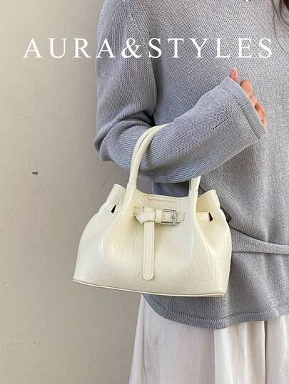 时尚高端新款褶皱水桶包，百搭时尚女士单肩斜挎包