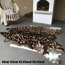 1pc Modern Home Decor Cartoon Deer Shaped Rug/Mat, Bedroom/Bathroom Carpet, Nordic Style Bedside Rug, Non-Slip Washable Living Room Carpet, Soft Plush Bedroom Shaped Mat, Unique Animal Pattern Rug/Mat, Decorative Pad, Great Gift Idea - 110*85 - View 3