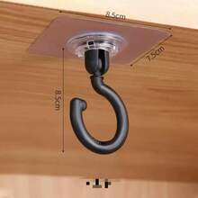 20pcs No Drill Rotating Ceiling Hooks - Multicolor - View 11