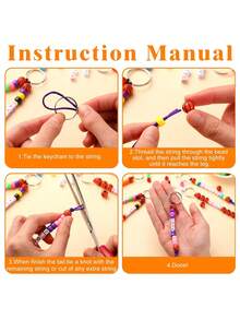 Sports Keychain Making Kit, Sport Ball Beads For Jewelry Making, DIY Baseball Basketball Football Soccer Bead Keychain Craft, Sport Party Favor Gift - DIY Making - View 5