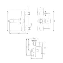 Copper Bronze GLAMOUR Tap Wall Mounted Bath - Multicolor - View 4