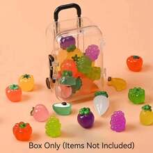 2/1pc Mini Suitcase Jewelry Box, Can Store Earrings, Necklaces, Small Toys, Does Not Include Duck Figurine Shown In Image - Multicolor - View 11