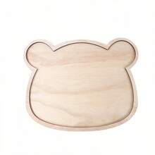 1pc Wooden Bear Shaped Tray, Desktop Decor Tray, Birthday Party Decoration, Baby Shower Supplies, Wedding Party Table Decor, Event Decoration Tray (Not For Food Contact) - 1 - View 5