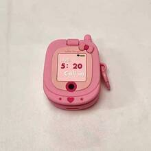 1 chiếc ốp tai nghe hình điện thoại 3D dễ thương, tương thích với Apple 1/2/Pro/3/Pro2/4/Pro3 (Không bao gồm tai nghe) - Hồng - Xem 1