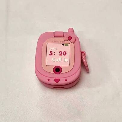 1 chiếc ốp tai nghe hình điện thoại 3D dễ thương, tương thích với Apple 1/2/Pro/3/Pro2/4/Pro3 (Không bao gồm tai nghe)