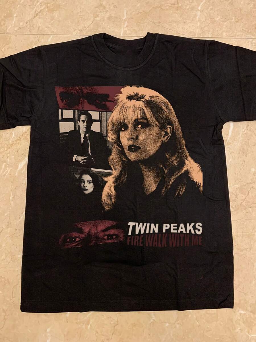 Fire Walk With Me 1992 Fan Items, 5XL K488 T-Shirt, Men's Clothing, Gym Clothing, Aesthetic Fashion, Vintage T-Shirt - Black - View 1